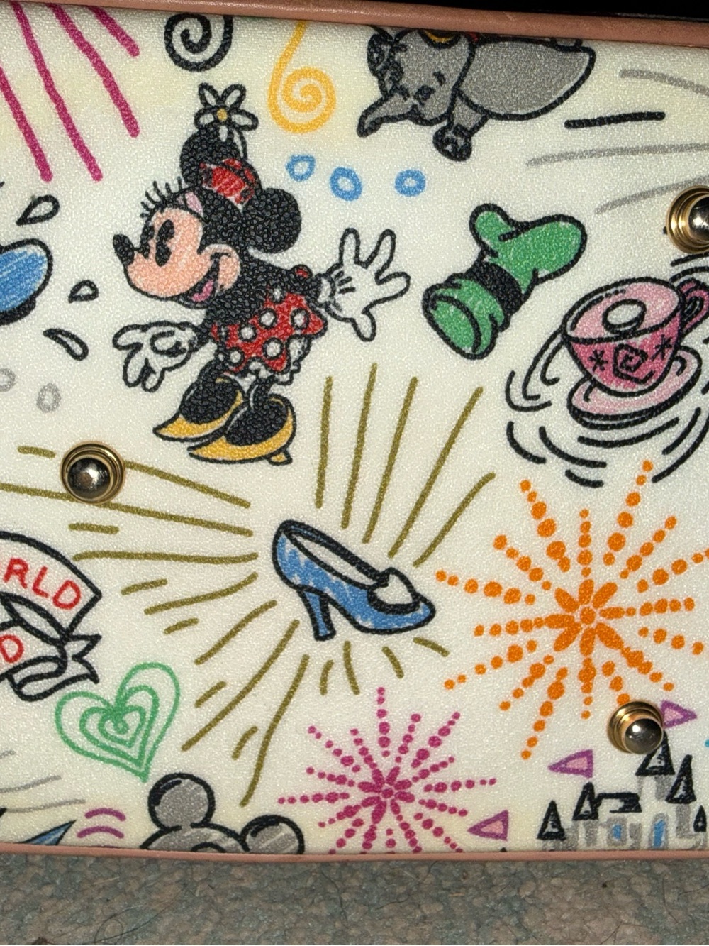 Dooney & Bourke Cream Canvas Disney Icon Tote with Tan Trim - Picture 10 of 10